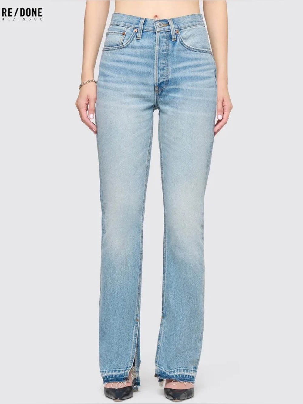 RE/DONE Women's Jeans 70s High Rise
Skinny Boot Size 32